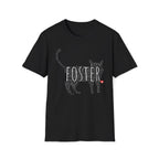  black Foster Kitten Word Cloud shirt. Animal rescue tee celebrating foster cats, kittens, and saving tiny lives.Foster Kitten Shirt, Foster Mama, Foster Cat T-shirt, Fostering Save Lives, Animal Rescue, Saving Kittens, Save Kittens, Rescue Kitten